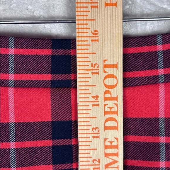 J.Crew Red Tartan Plaid Wool‑Blend A‑Line Mini Skirt Size 0 - Picture 5 of 10